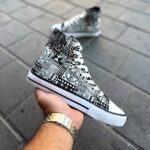 ال استار مشکی سفید کاستوم ساقدار(Converse) - Image 3