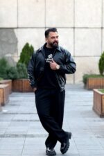 کاپشن چرمی استین دو تیکه - Image 3