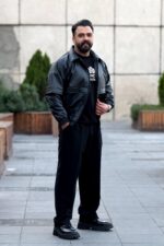 کاپشن چرمی استین دو تیکه - Image 2