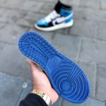 نایک ایرجردن 1 آبی مشکی ساقدار ورنی(Unc toe) - Image 4