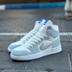 نایک ایرجردن 1 سفید آبی یخی ساقدار(ice blue)