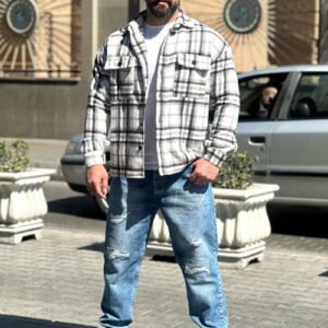 پیراهن پشمی چهارخونه قواره باکس (Checkered)