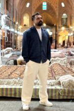 پیراهن استین بلند باکسی پارچه آنگورا - Image 7