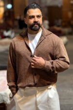 پیراهن استین بلند باکسی پارچه آنگورا - Image 5