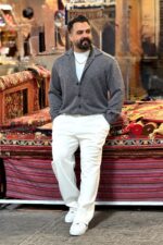 پیراهن استین بلند باکسی پارچه آنگورا